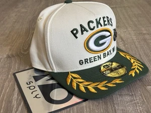 Green Bay Packers New Era 2025 NFL Draft 59FIFTY Cream Green Pin Sz 7 1/8 - Picture 1 of 5