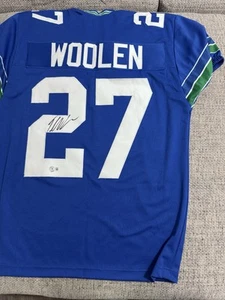 Tariq Woolen Signed Autograph Custom Jersey - Beckett Coa - Seattle Seahawks - Picture 1 of 5