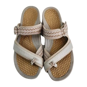 Baretraps Denni Damen-Sandalen Größe 9M braun/grau/orange offene Zehenpartie, verstellbar - Bild 1 von 10