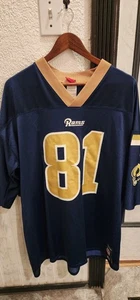 Vintage NFL Reebok St Louis Rams Torry Holt Trikot 81 Herren XL blau gold - Bild 1 von 8