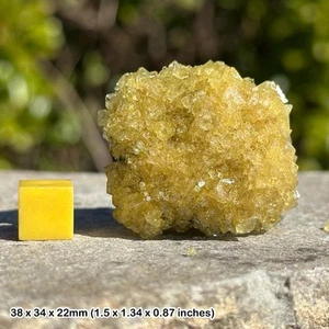 Chalcanthite crystal - lab-grown yellow copper sulfate - poland - genuine - Picture 1 of 1