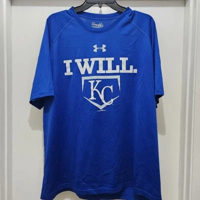 Under Armour (HG) Kansas City Royals T Shirt Unisex XL Loose Blue  - Image 1 of 4