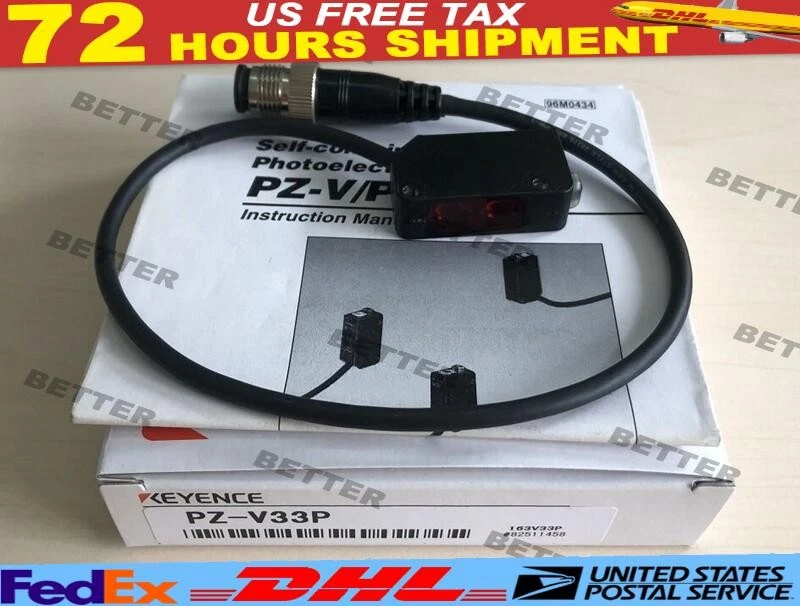 Sensores de fibra óptica KEYENCE PZ-V33P PZ-V33P nuevos en caja uno IVA gratuito de EE. UU. Foto 1 de 2
