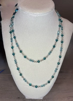 Touchstone Crystal Great Minds Necklace Blue NEW IN BOX SWAROVSKI - Image 1 of 4