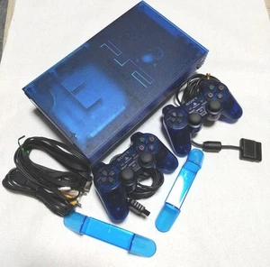 SONY PS2 PlayStation 2 SCPH-37000L Ocean Blue Console With Accessories - Picture 1 of 12