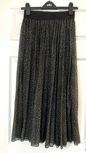 SENES Ladies Maxi Skirt Green Animal Print Long Elastic Waist UK 8 - Picture 1 of 8