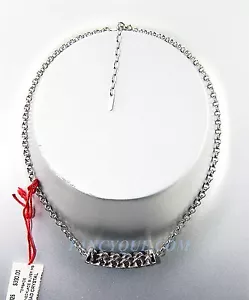 BACCARAT JEWELRY TORSADE STERLING SILVER MIST FULL LEAD CHOKER NECKLACE NEW 931 - Picture 1 of 4