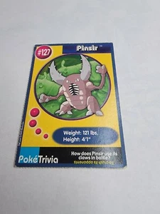 Pokétrivia Topps Pokémon Card #127 Pinsir Bug Creature Collectors Facts MP - Picture 1 of 7
