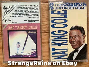 Nat King Cole ( 2 Cassette Lot)  The Unforgettable / Tenderly - TESTED - Picture 1 of 3