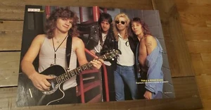 Vintage Tesla poster centerfold Rock Beat Magazine Steve Clark Def Leppard Kip - Picture 1 of 3