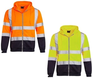 KRAFTD - Chaqueta reflectante de alta visibilidad con cremallera completa ropa de trabajo para hombre - Imagen 1 de 10