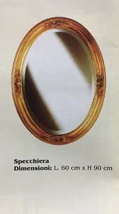 SPECCHIERA OVALE IN LEGNO FOGLIA ORO - Imagen 1 de 1