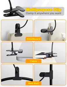 Desk Lamp with Clamp-10W,2-In-1 with RGB Ambient Light & Warm White Light,Boo... - Picture 1 of 12