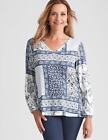 Womens Winter Tops - Blue Tshirt / Tee - Elastane - Casual Clothing | MILLERS
