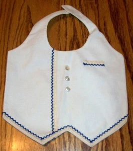 VINTAGE Baby Infant Bib ~ Looks like a VEST ~ HAND MADE - Picture 1 of 5