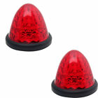 2pcs Red Round LED Side Marker Beehive Cone Lights for Peterbilt Truck Trailer