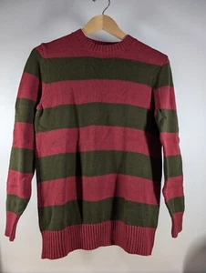 Suéter Pesadilla en Elm Street Freddy Krueger Rayas Rojo Verde - Para Hombre M - Imagen 1 de 8