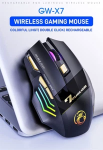 GM-X7 Wireless Gaming Mouse 2.4Ghz 3200DPI Dual Mode Rechargeable - Picture 1 of 3