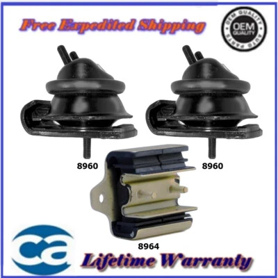 Soportes y transmisión del motor. Juego de 3 piezas de montaje para Nissan Frontier 04-99 3,3 L 4x4 Foto 1 de 4