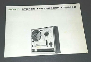SONY TC-5600 Stereo Reel To Reel Tapecorder Owner's Instruction Manual Booklet - Picture 1 of 8