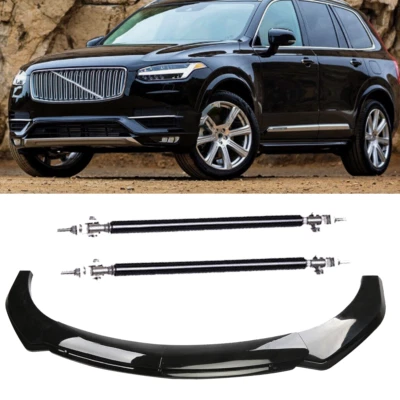 Glossy Black Front Bumper Chin Lip Spoiler Body Kit Fit For Volvo XC60 XC40 XC90 Foto 1 de 4
