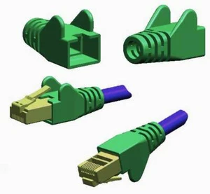 Flügel Geformt Snagproof RJ45 Kabel Stiefel - Grün - Bild 1 von 1