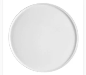 CAC PP-12-R SUPER WHITE 12" DIAMETER PORCELAIN COUPE PIZZA PLATE WITH EDGE - Picture 1 of 4