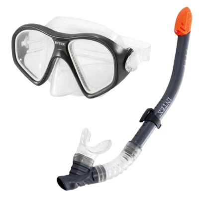 INTEX Schnorchel Tauch Set Reef Rider Grau Tauchmaske Taucherbrille + Schnorchel - Bild 1 von 3