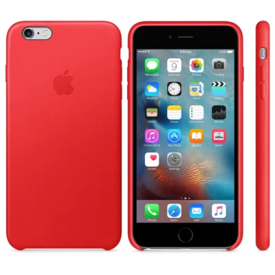 Genuine Official Apple iPhone 6 Plus / 6S Plus Leather Case  -  (PRODUCT) RED - Image 1 of 4