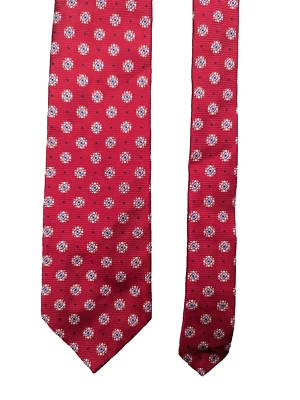 复古 Brooks Brothers Makers 领带男式红色奖章丝绸美国 90 年代 — 第 1/4 张图片