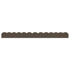 47 in. x 2 in. x 4 in. Brown Scalloped Rubber Garden Edging - Picture 1 of 7
