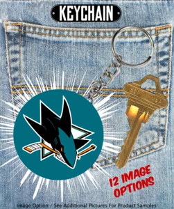 San Jose Sharks - Keychain - Choose From 12 Designs - Picture 1 of 15
