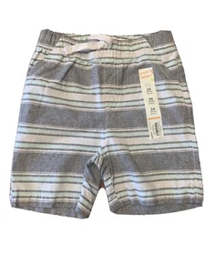 NWT-Infant Boys Jumping Beans Gray/White Striped Shorts-Size 24 Months - Picture 1 of 12