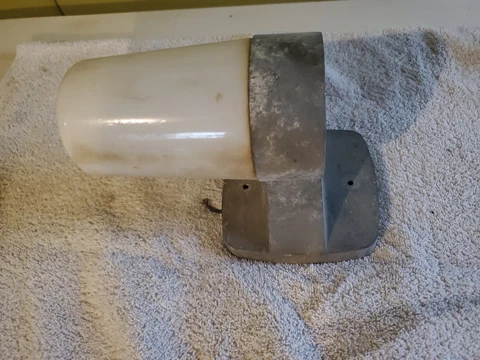 Vintage Single Wall Sconce Light Fixture Cast Aluminum BASE Cover