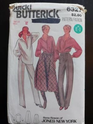Butterick 6327 Misses' Top, Skirt & Pants Pattern by Rena Rowan Size 12 - Image 1 of 2