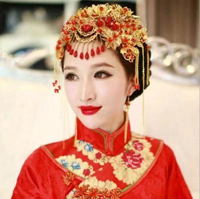 Diadema de novia china graduación boda tocado pasador coronas y diademas 2019 Foto 1 de 4