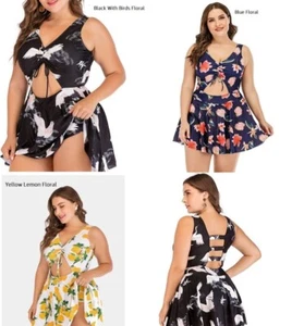 Women's ESPRLIA Plus Size 16W, 18W, 20W, 22W Swimdress Color Options - Picture 1 of 21