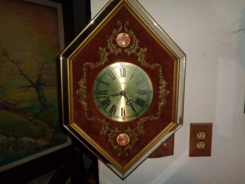 Vintage Empire Quartz Wall Clock 26" Long, New Movement Cover