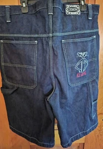Pantalones Cortos de Jean Y2K Hip-Hop Iceberg Carpintero Sueltos Rosa Pantera Talla 42 Algodón - Imagen 1 de 13