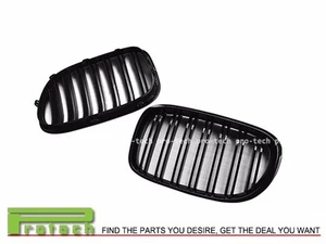 SHINY BLACK 2008-2015 BMW F01 F02 7-SERIES FRONT GRILLE 730d 740i 750i M Style - Bild 1 von 2
