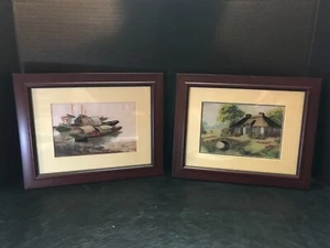 SET OF VINTAGE ORIENTAL PICTURES MATED AND FRAMED - Picture 1 of 4
