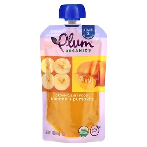 Organic Baby Food, 6+ Months, Banana + Pumpkin, 4 oz (113 g) - Picture 1 of 2