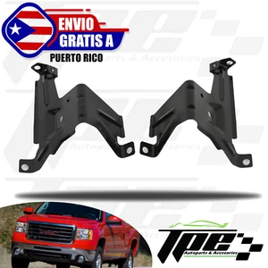 FRONT DRIVER AND PASSENGER SIDE BUMPER BRACKET SET FOR 2007 2013 GMC SIERRA 1500 - Picture 1 of 8