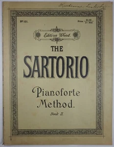 Sartorio Pianoforte Method Edition Holz Vintage Notenbuch 1926 - Bild 1 von 4