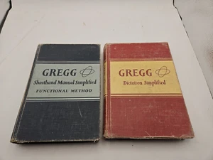 Gregg Shorthand Manual 1954  / Dictation Simplified 1951 Hardcover - Good - Lot - Bild 1 von 8