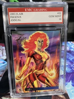 PHOENIX  X-MEN FLAIR ANNUAL 1995 GRADED 10 CARD #32 MINT VINTAGE - Image 1 of 2