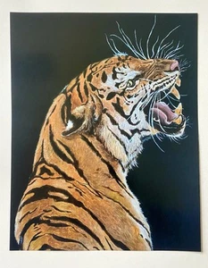 Tiger Art Print Wildlife Tiger Wall Art Big Cats Home Decor 8 x 10 Inches - Picture 1 of 1