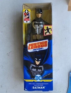JUSTICE LEAGUE BATMAN STEEL SUIT NEW TOY FIGURE 12 inch - Picture 1 of 1