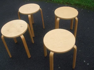Set of 4 x Ikea Frosta stacking stools, fast economy delivery - Picture 1 of 13