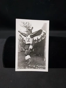 OLD Real Photo Postcard Audrey Francis Penobscot Indian Island Maine RPPC - Picture 1 of 3
